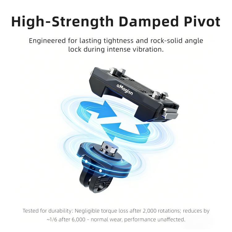 aMagisn 360-Degree Rotatable Magnetic Quick Release Mount For Insta360 Ace Pro 2 / Ace Pro / X5 / X4 Air - Black