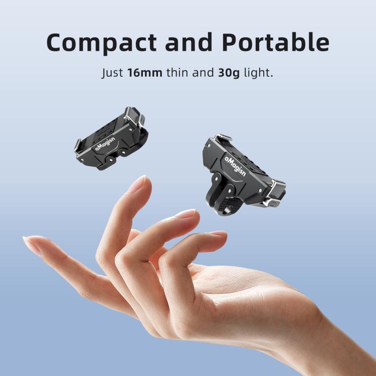 aMagisn 360-Degree Rotatable Magnetic Quick Release Mount For DJI Osmo Action 6/Nano - Black