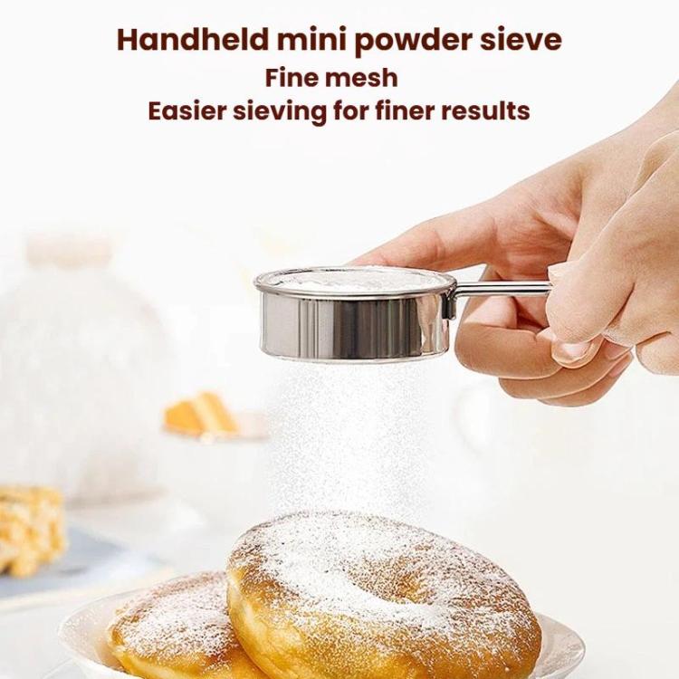 LsCook 304 Stainless Steel 40 Mesh Handheld Mini Flour Sifter - Bagged
