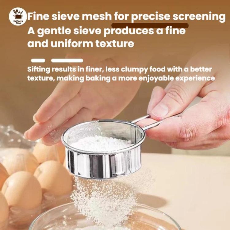 LsCook 304 Stainless Steel 40 Mesh Handheld Mini Flour Sifter - Bagged