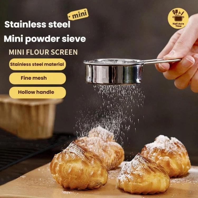 LsCook 304 Stainless Steel 40 Mesh Handheld Mini Flour Sifter - Bagged