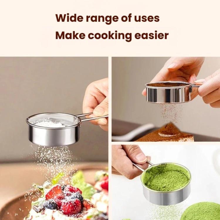 LsCook 304 Stainless Steel 40 Mesh Handheld Mini Flour Sifter - Bagged