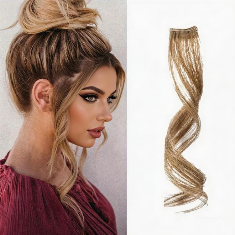 Dragon Beard Bangs Hair Extensions Clip in Long Wispy Bangs for Women Side Fringe Hairpieces for Daily Wear DIY Hair Styling, Size: 25cm
