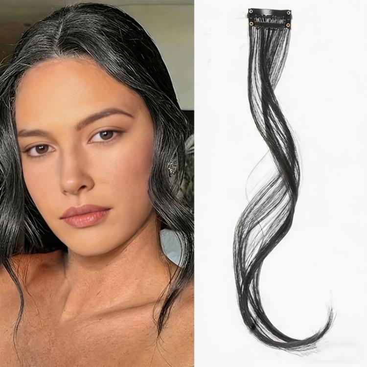 Dragon Beard Bangs Hair Extensions Clip in Long Wispy Bangs for Women Side Fringe Hairpieces for Daily Wear DIY Hair Styling, Size: 35cm
