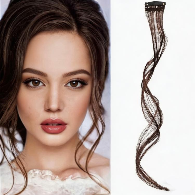 Dragon Beard Bangs Hair Extensions Clip in Long Wispy Bangs for Women Side Fringe Hairpieces for Daily Wear DIY Hair Styling, Size: 35cm