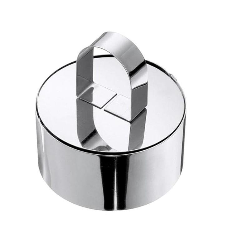LsCook Round Stainless Steel Mousse Ring Pudding Mold Cake Baking Mold With Press Plate