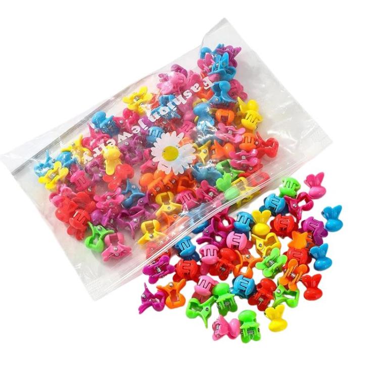 100pcs / set Cute Kids Hair Clips Mini Hair Claw Barrettes For Bangs And Braids Hair Accessories, Style: Crown