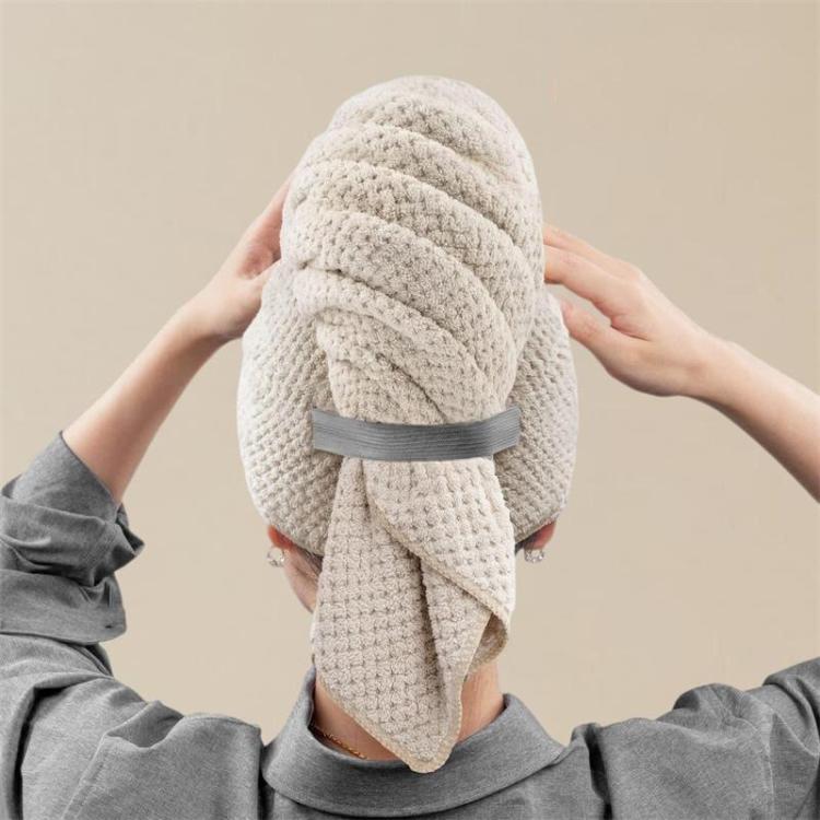 24x39 Inch Ultra Absorbent Hair Towel Wrap For Long Hair Large Waffle Weave Microfiber Drying Turban With Elastic Strap