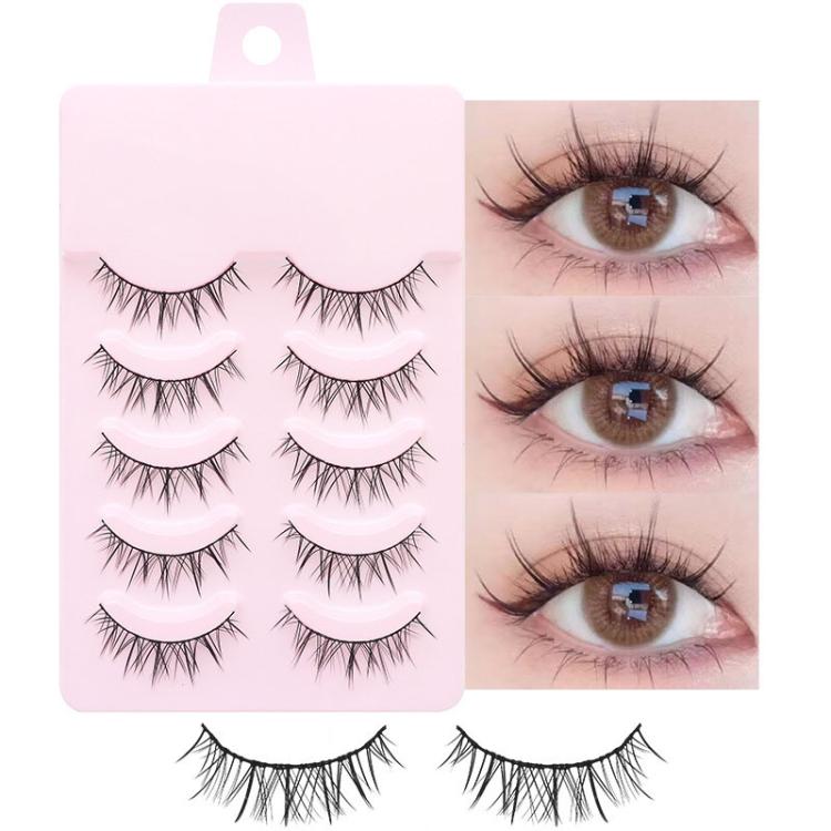 5pair /Set Natural Everyday Makeup One-Piece Eyelashes, Spec: QF05