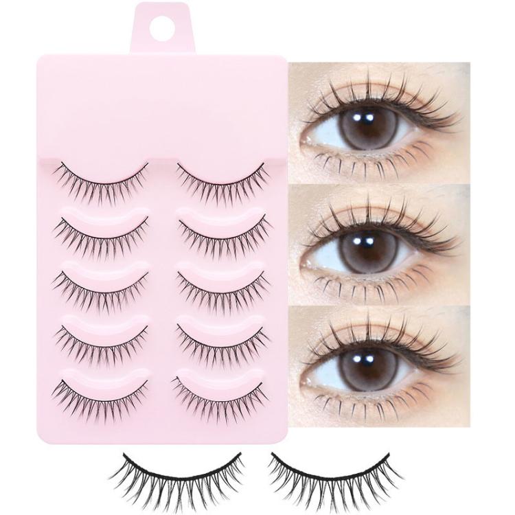 5pair /Set Natural Everyday Makeup One-Piece Eyelashes, Spec: QF75