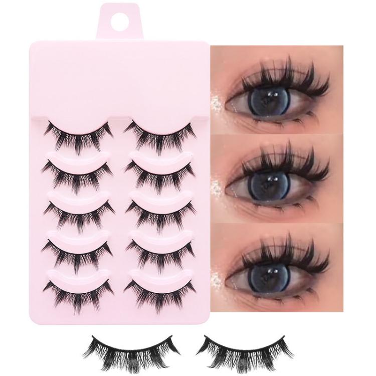 5pair /Set Natural Everyday Makeup One-Piece Eyelashes, Spec: QF90