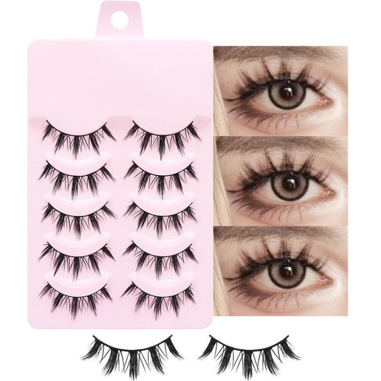 5pair /Set Natural Everyday Makeup One-Piece Eyelashes, Spec: QF92