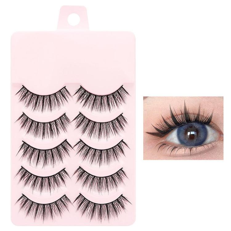 5pair /Set Natural Everyday Makeup One-Piece Eyelashes, Spec: F9