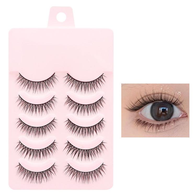 5pair /Set Natural Everyday Makeup One-Piece Eyelashes, Spec: W02