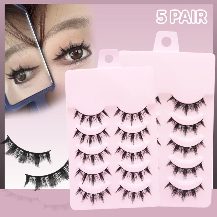 5pair /Set Natural Everyday Makeup One-Piece Eyelashes, Spec: W02