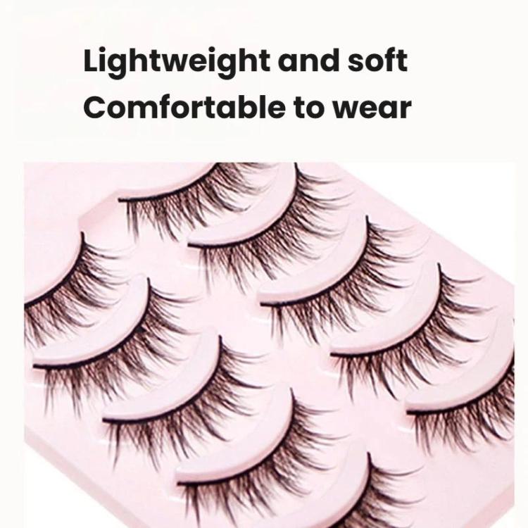 5pair /Set Natural Everyday Makeup One-Piece Eyelashes, Spec: QF05