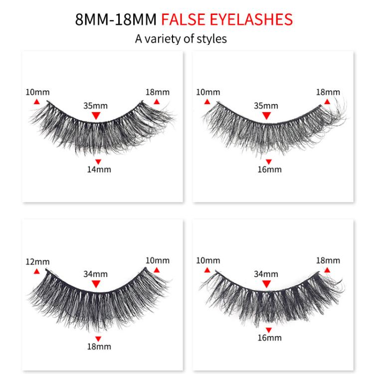 10 Pairs 8D Faux Mink Lashes Pack Fluffy Volume Dramatic False Eyelashes Natural Long Wispy Messy Curls