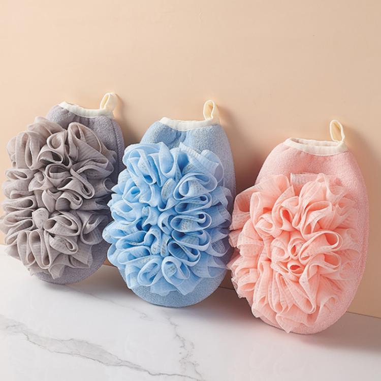 2 In 1 Bath Towel Gloves With Bath Sponge