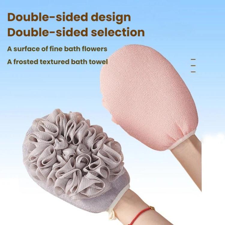 2 In 1 Bath Towel Gloves With Bath Sponge