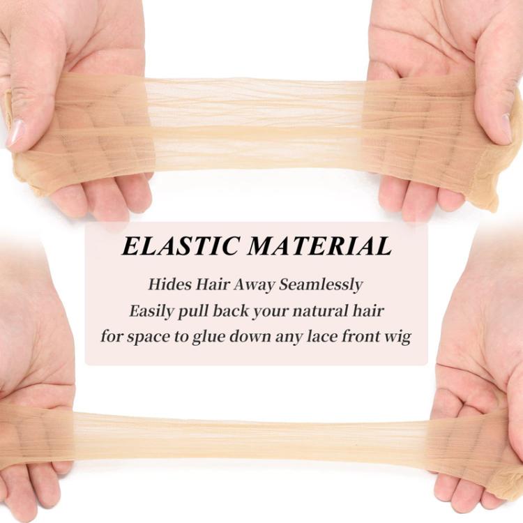 2pcs / Set Lace Invisible Elastic Wig Hair Net High-Definition Transparent Stocking Wig Cap