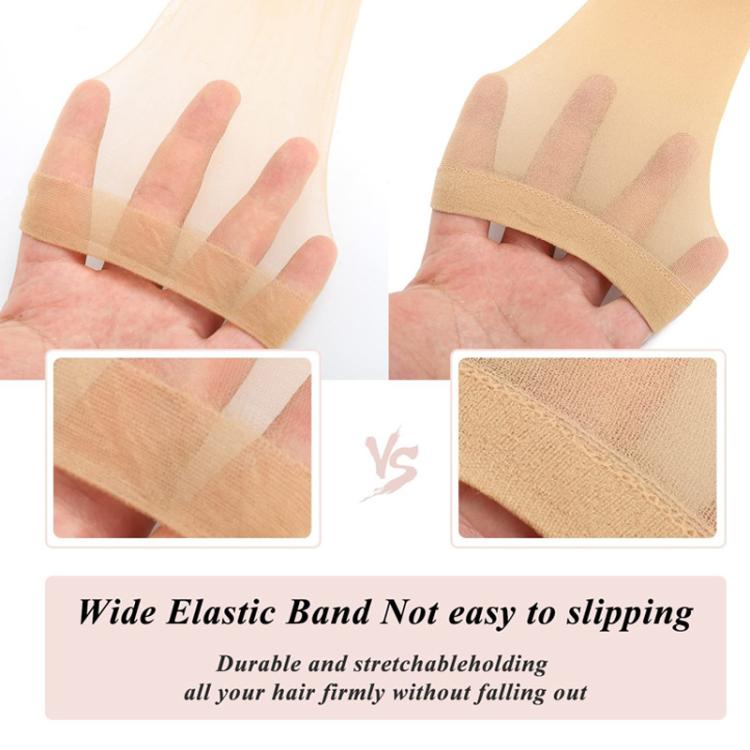 2pcs / Set Lace Invisible Elastic Wig Hair Net High-Definition Transparent Stocking Wig Cap