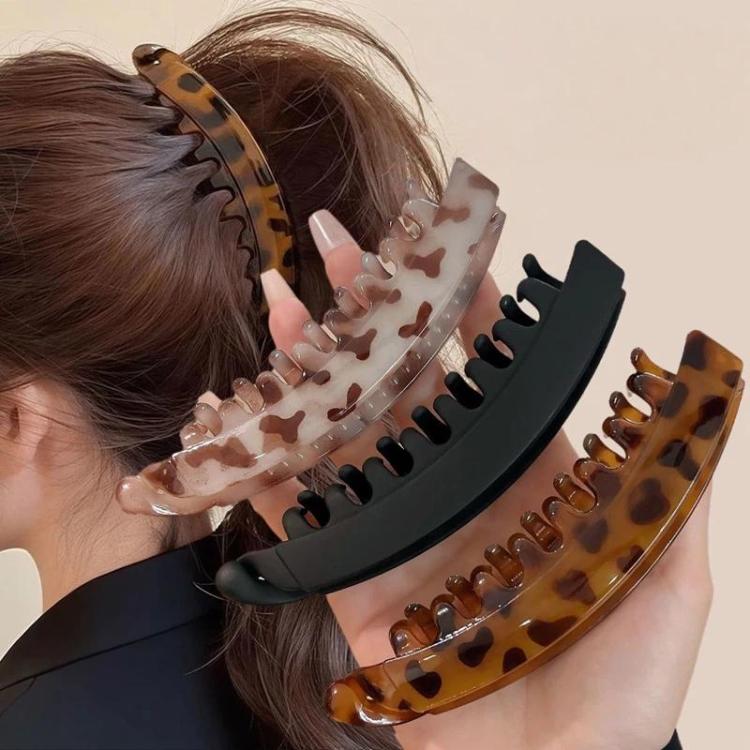 3pcs / set Vintage Women Banana Hair Clip High Ponytail Hair Clip For Voluminous Hair - Black+Dark Coffee+Light Coffee