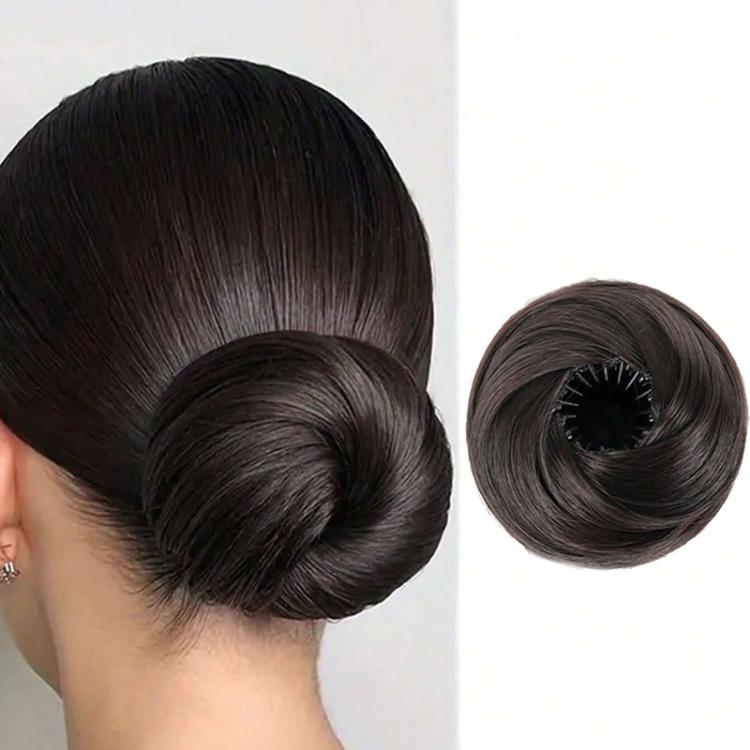 Bird's Nest Hair Bun Claw Clip Extension Messy Bun Hair Piece for Women Adjustable Synthetic Chignon Hairpiece with Large Claw Clip