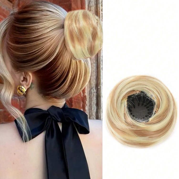 Bird's Nest Hair Bun Claw Clip Extension Messy Bun Hair Piece for Women Adjustable Synthetic Chignon Hairpiece with Large Claw Clip