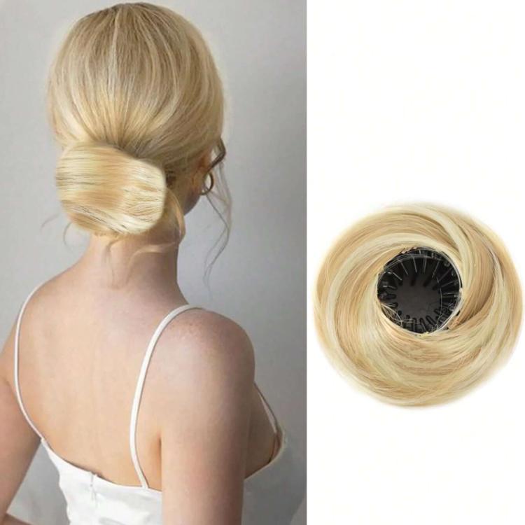 Bird's Nest Hair Bun Claw Clip Extension Messy Bun Hair Piece for Women Adjustable Synthetic Chignon Hairpiece with Large Claw Clip