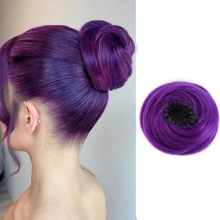 Bird's Nest Hair Bun Claw Clip Extension Messy Bun Hair Piece for Women Adjustable Synthetic Chignon Hairpiece with Large Claw Clip