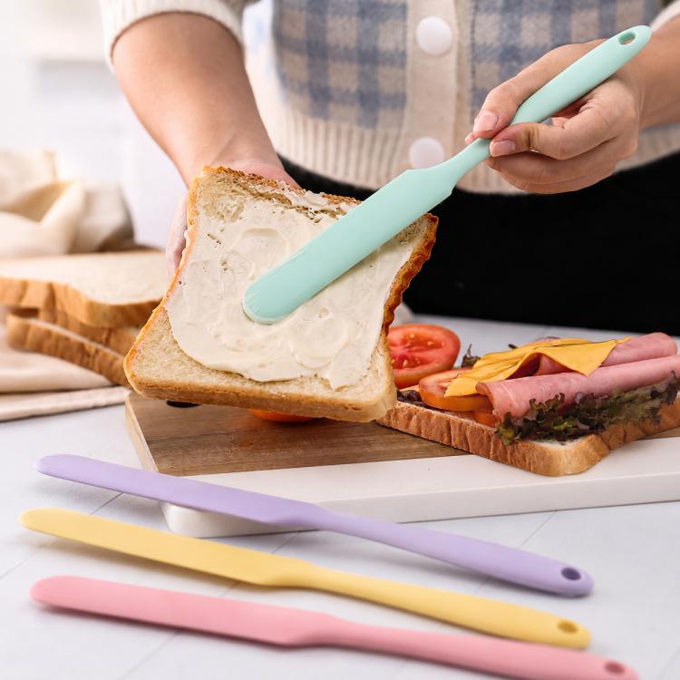 LsCook Multifunctional Silicone Spatula Food-Grade Baking Spatula, Spec: Standard 32g Pink+Purple+Yellow+Green