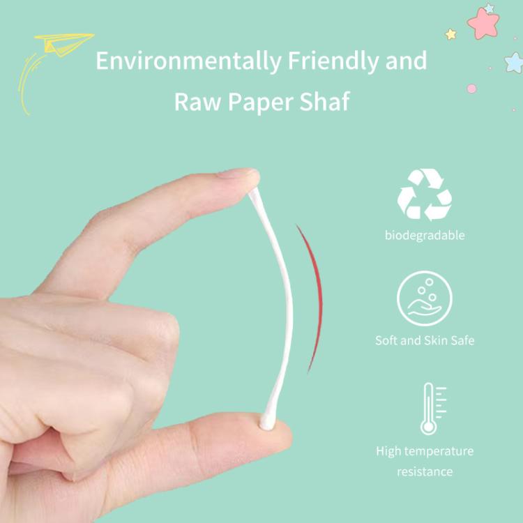 Baby Sailing 200 Count Baby Cotton Swabs with Ultra-Fine 3mm Tips Dual-Ended Multi-Purpose Paper Stick Swabs, Style: Scoop & Spiral Tips