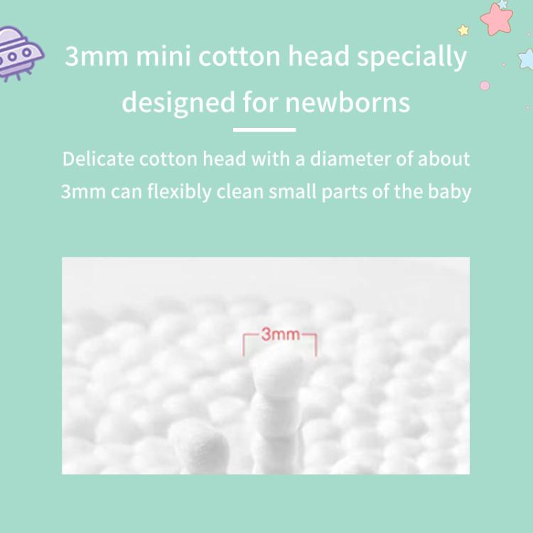 Baby Sailing 200 Count Baby Cotton Swabs with Ultra-Fine 3mm Tips Dual-Ended Multi-Purpose Paper Stick Swabs, Style: Scoop & Spiral Tips