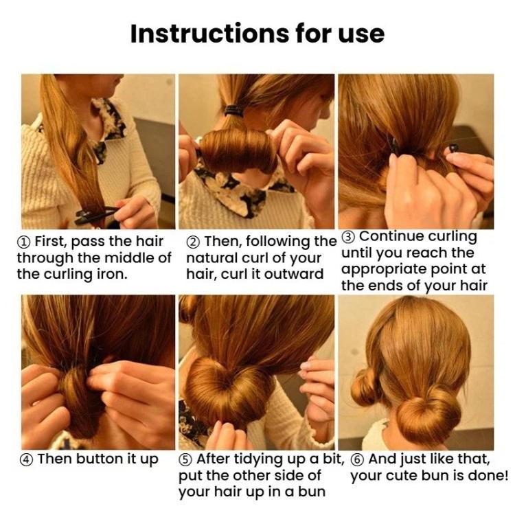 2pcs / set Hair Bun Maker Flower & Mushroom Style Hair Bun Tie