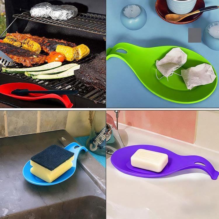 LsCook Food-Grade PP Kitchen Mat Oil-Resistant Heat-Resistant Spatula Mat - Green