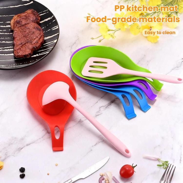 LsCook Food-Grade PP Kitchen Mat Oil-Resistant Heat-Resistant Spatula Mat - Green