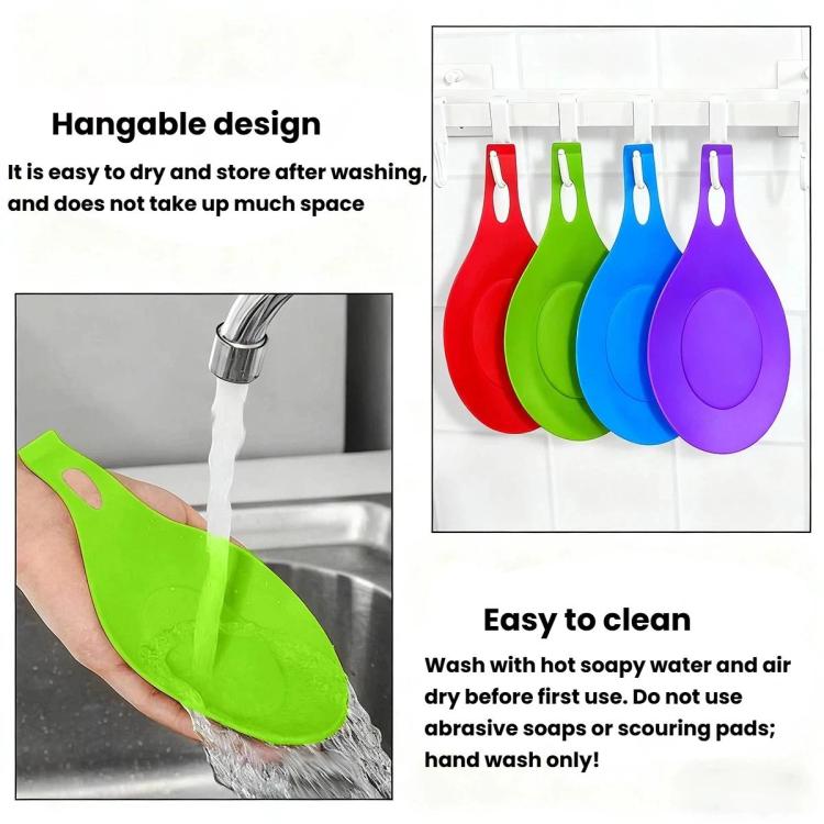 LsCook Food-Grade PP Kitchen Mat Oil-Resistant Heat-Resistant Spatula Mat - Green