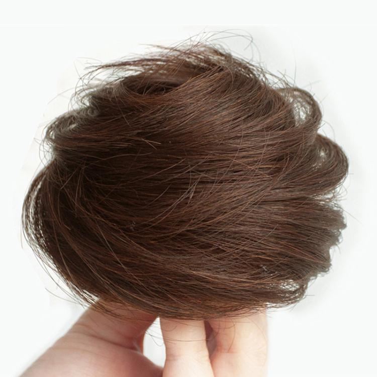 Women Wig Bun Hair Ring Lazy Hair Styling Artifact, Realistic Hair Bun, Spec: Straight Hair Light Brown