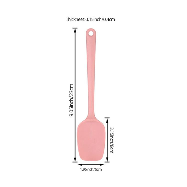 LsCook 2-Piece Set Food-Grade Silicone Spatula Dual-Purpose Butter Knife Cake Frosting Spatula, Spec: Large T-shaped Large Round Hole 38g - Pink+Green