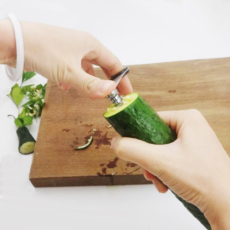 LsCook 2-Piece Set Spiral Cucumber Slicer - Plastic+Stainless Steel Boxed