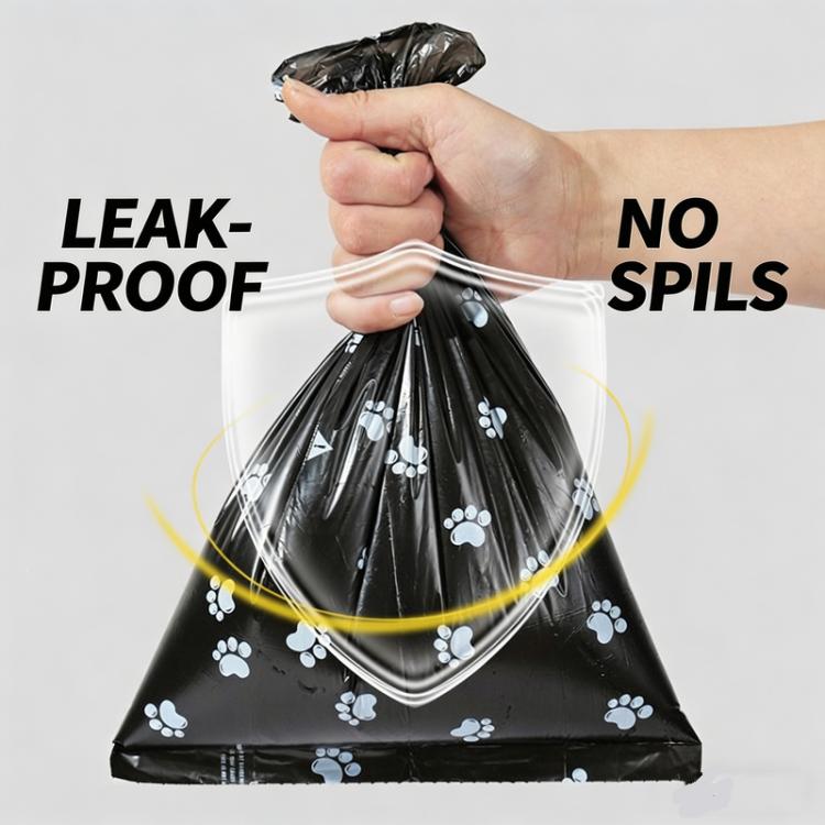 10 Rolls/150 Bags Dog Poop Bags Refill Rolls Leak-Proof Pet Waste Bags Eco-Friendly Unscented with Cute Footprint Design 1.2 Silk