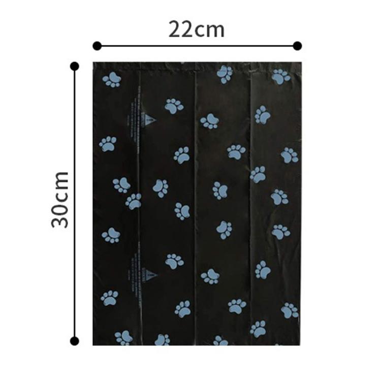 5 Rolls/75 Bags Dog Poop Bags Refill Rolls Leak-Proof Pet Waste Bags Eco-Friendly Unscented with Cute Footprint Design 1.2 Silk