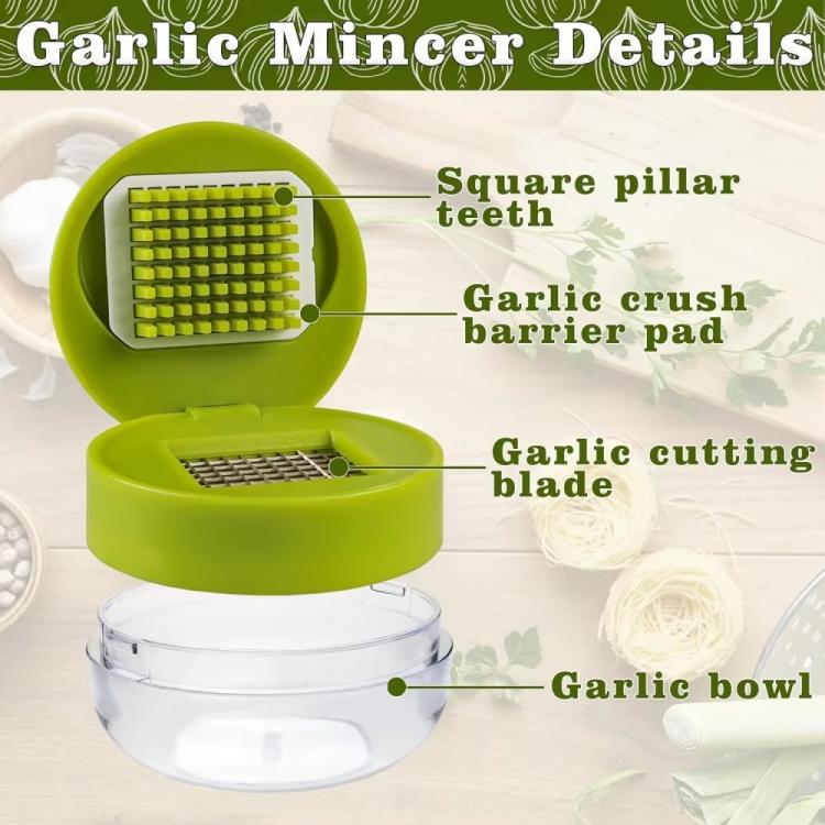 LsCook Manual Garlic Press Multifunctional Kitchen Garlic Crusher - Colored Box Packaging