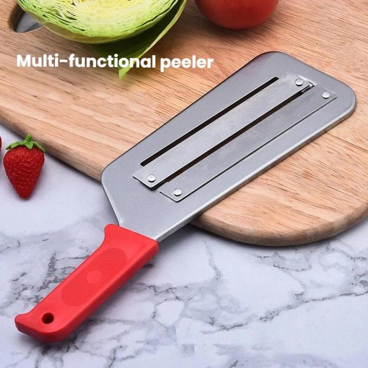 LsCook Stainless Steel Double Blade Vegetable Slicer Multi-Function Vegetable Knife - Red OPP Bagged