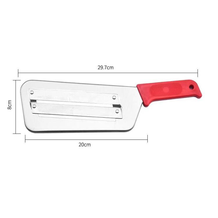 LsCook Stainless Steel Double Blade Vegetable Slicer Multi-Function Vegetable Knife - Red OPP Bagged