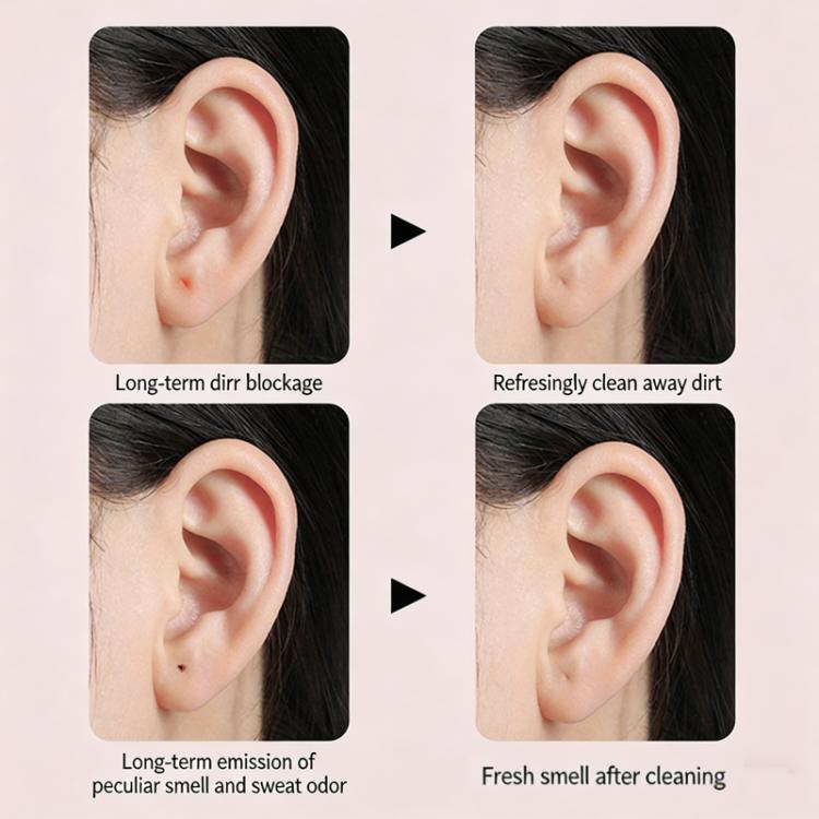 60pcs /Pack Ear Piercing Cleaning Lines Disposable Ear Hole Cleaning Floss Ear Hole Odor Remover & Piercing Aftercare Cleaner - Random Color