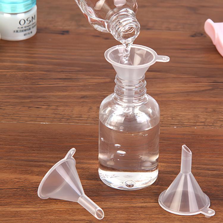 20pcs Mini Funnels For Small Bottles Clear Plastic Tiny Funnel For Filling Essential Oils, Perfume, Travel Toiletries, And Cosmetics, - Semi-transparent