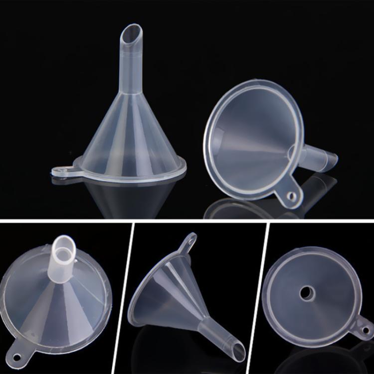 20pcs Mini Funnels For Small Bottles Clear Plastic Tiny Funnel For Filling Essential Oils, Perfume, Travel Toiletries, And Cosmetics, - Semi-transparent