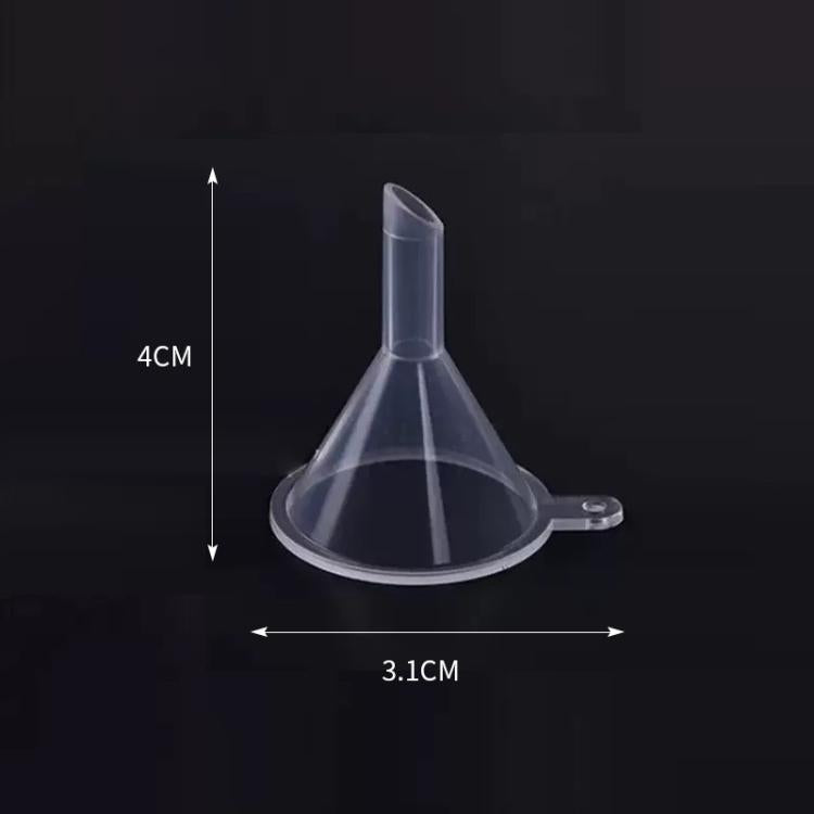 20pcs Mini Funnels For Small Bottles Clear Plastic Tiny Funnel For Filling Essential Oils, Perfume, Travel Toiletries, And Cosmetics, - Semi-transparent