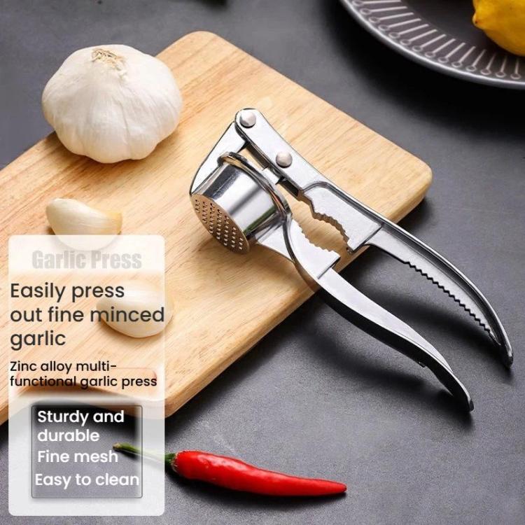LsCook Large 4 In 1 Aluminum Alloy Garlic Press Manual Pull Style Garlic Press